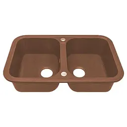 Кухонна мийка Adamant TWINS terra-cotta 765x470x190 мм, 2 повнорозмірні чаші 76,5 см - мініатюра 2