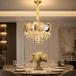 Компактна кришталева люстра Artlight 8836/50GD, золото, 11 ламп E14, Ø49 см, від 10-18 м²