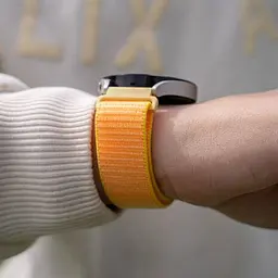 Ремінець нейлоновий на липучці для смарт-годинника BeWatch Samsung 22 мм Жовтий (1021340.2UW) - мініатюра 2