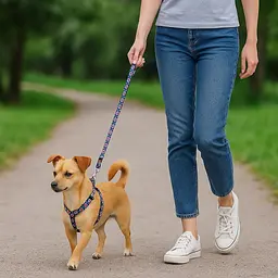 Шлея для котів та дрібних порід собак Waudog Nylon з QR паспортом, малюнок "Інжир", пластиковий фастекс, XS - мініатюра 2