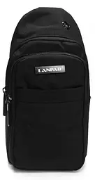 Сумка LANPAD чоловіча через плече 16х27х9 см Чорний (LAN35001 black) - мініатюра 2