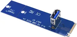 Райзер-адаптер Dynamode NGFF M.2 Male to USB 3.0 Female для PCI-E 1X - мініатюра 2