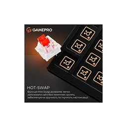 Клавіатура GamePro Genesis Metallic MK144B Outemu Red Switch USB UA Black (MK144B) - мініатюра 12