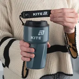 Термокружка Kite 450 мл сіра (K25-1220-1) - мініатюра 6