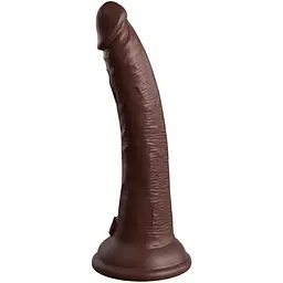 Фалоімітатор King Cock Elite 7” Dual Density 21 см коричневий