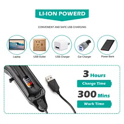 Машинка для стрижки акумуляторна VGR V-051 2500 mAh LED дисплей (4 насадки) - мініатюра 7