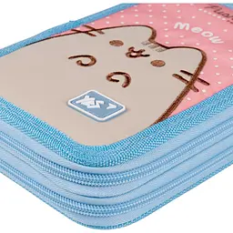 Пенал Yes Pusheen HP-01 твердий подвійний блакитний з персиковим (533549) - мініатюра 2
