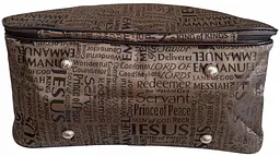 Сумка дорожня ручна поклажа з довгим ременем через плече 2536 коричневий Jesus - мініатюра 4