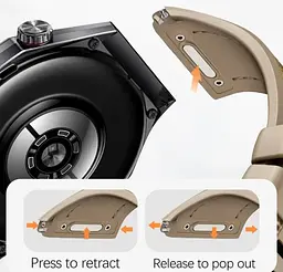 Силіконовий ремінець Primolux Nylon Silicone для смарт-годинника Huawei Watch GT 6 Pro 46mm - Beige - мініатюра 4