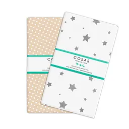 Набор полуторная простыня 155х240 BEIGE DOTS/ GREY STARS COSAS (4822052024201)