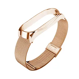 Ремінець до фітнес браслета BeCover Metal для Xiaomi Mi Smart Band 8 Rose Gold (709360) - мініатюра 2
