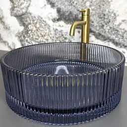 Умивальник VBI Alfano накладний 40x40 см blue VBI-016304 - мініатюра 2