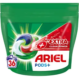 Капсулы для стирки Ariel Pods+ Сила Экстраочистки 36 шт.