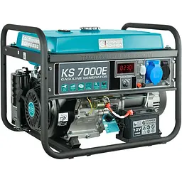 Генератор Синхронний KonnerSohnen KS 7000E, 230В, 5.5кВт, електростартер, 76.2кг / 5000 Вт / Бензин (KS7000E)