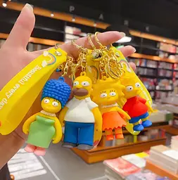 Брелок гумовий Simpsons "Сімсони" 1408, фігурка 6 см, загальна довжина 22 см - мініатюра 3