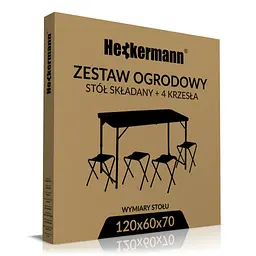 Стіл туристичний складаний зі стільцями Heckermann 120×60 см - мініатюра 7