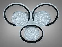 Стельова LED-люстра Dia 2563WH+BK DIMMER — біло-чорна, 82 Вт, 54 см - мініатюра 3