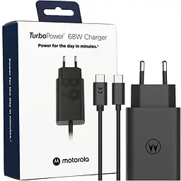 Комплект зарядний блок і кабель Motorola 68W USB-С 1m (MC-682N) - мініатюра 4