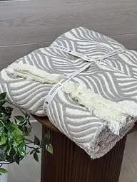 Плед двосторонній мусліновий євро L&M Home Textiles 20289 200х220 см світло-сірий
