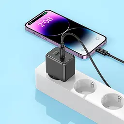 Адаптер мережевий HOCO Ocean charger CS14A 20W чорний - мініатюра 9