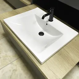 Умивальник VBI Busso 60 white врізний VBI-018045, Білий - мініатюра 4