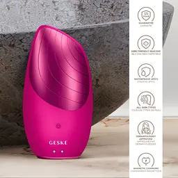 Електронна звукова термощітка для обличчя GESKE Sonic Thermo Facial Brush 6 в 1 бузкова - мініатюра 5