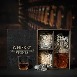 Подарунковий набір віскі Whiskey Stones №12 у дерев'яному пеналі - графин + склянки Dedalo - мініатюра 4