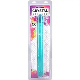 Двосторонній фалоімітатор Doc Johnson Crystal Jellies Double Dong - мініатюра 2
