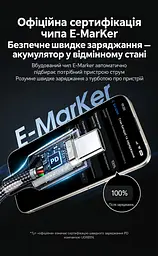 Кабель спіральний UGREEN L507 USB-C - USB-C PD 100 Вт 0,35-1,2 м чорний (35457) - мініатюра 8