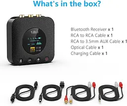 Bluetooth-ресивер 1Mii B06HD+ Hi-Res LDAC Bluetooth 5.3 з DAC та OLED-дисплеєм - мініатюра 2