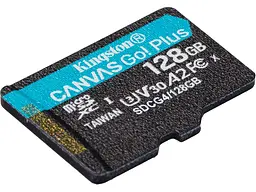 Карта пам'яті Kingston microSD C10 UHS-I U3 A2 V30 128 GB (SDCG4/128GBSP) - мініатюра 2