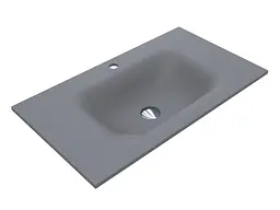 Умивальник Miraggio JESSEL 800 GRAY (0001467) Mirasoft, Матовий, Накладний/Врізний, Сірий - мініатюра 1