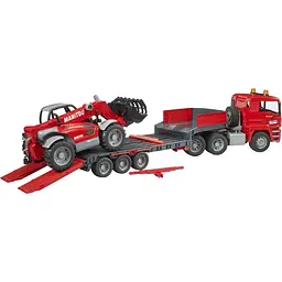 Ігровий набір Bruder Тягач MAN TGA з причепом та телескопічний навантажувач Manitou MLT 633 1:16 (02774) - мініатюра 3