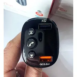 Автомобільний FM трансмітер модулятор XO BCC03 2 USB чорний - мініатюра 5