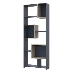 Етажерка висока Doros B1S Графіт/Дуб Сонома 81х30х210 (41516040)