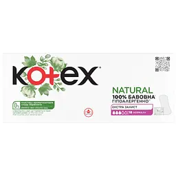 Щоденні прокладки Kotex Natural Normal+ 18 шт. (5029053548968) - мініатюра 2