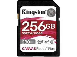 Карта пам'яті Kingston Canvas React Plus SDXC UHS-II U3 V60 Class 10 256 GB (SDR2V6/256GB)