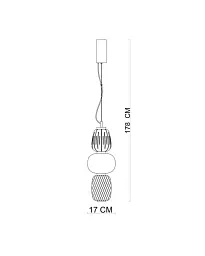 Підвісний світильник, люстра Italux PND-98374-28W-GD Eris Led 1x28W 3000K 3748Lm IP20 Золотий - мініатюра 2