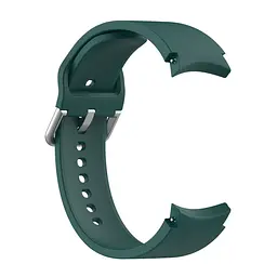 Силіконовий ремінець на смарт годинник Samsung Galaxy Watch 4 Classic 46mm/4 40mm/4 44mm/4 Classic 42mm/5 Pro 45mm/5 44mm/5 40mm/6 Classic 47mm/6 Classic 43mm/6 40mm/6 44mm/FE/7 40mm/7 44mm, Silicone, dark green, зі зручною застібкою