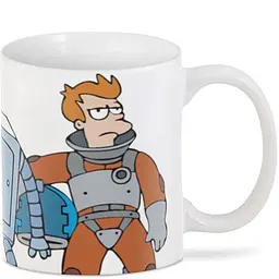 Кухоль GeekLand Футурама Futurama 02.51 Бендер Туранга Ліла.273 330 мл білий - мініатюра 2