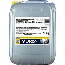 Антифриз YUKO Super G12 + -42 ° C червоний 20л - мініатюра 2