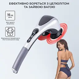 Ручний антицелюлітний масажер No Brand з 2 насадками - мініатюра 6
