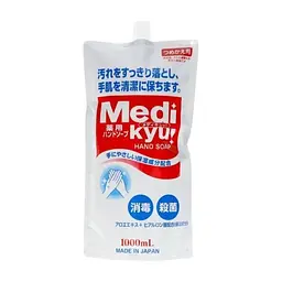 Рідке мило Rocket Soap Medi Kyu Medicated Hand Soap антибактеріальне змінний блок 1 л (4571113800642)