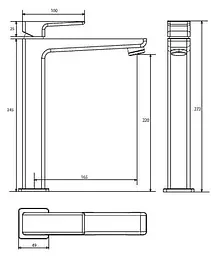 Змішувач для раковини Omnires Parma chrome/white (PM7412CRB) - мініатюра 4