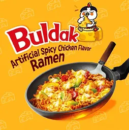 Локшина швидкого приготування Samyang Buldak Hot Chicken Flavour Ramen Cheese 70г - мініатюра 7