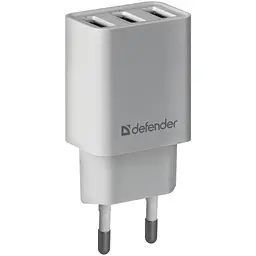 Зарядное устройство для Defender UPA-31 white, 3xUSB, 5V / 3.1A (83587)