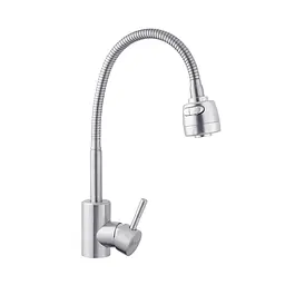 Змішувач для кухні з гнучким виливом Agua Acero-INOX035-2 CV023291 Хром матовий - мініатюра 4
