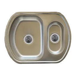 Кухонна мийка з нержавіючої сталі Valeso 6349D декор 0,8/180, Decor