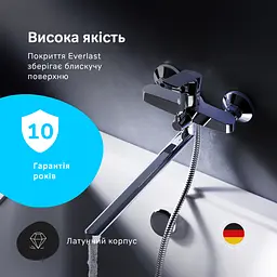 Змішувач для ванни та душу з довгим виливом AM.PM Pride хром F7C90000 - мініатюра 4