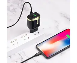 Блок 2 порти швидке заряджання Hoco C79A QC3.0+PD Type-C to Lightning - мініатюра 2